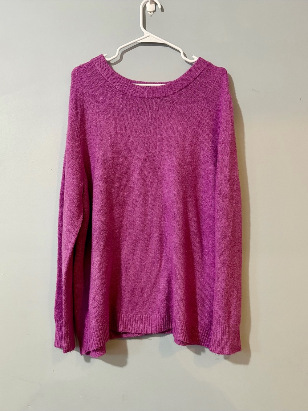Ava & Viv Women's Purple Soft Knit Sweater - Classic Crewneck